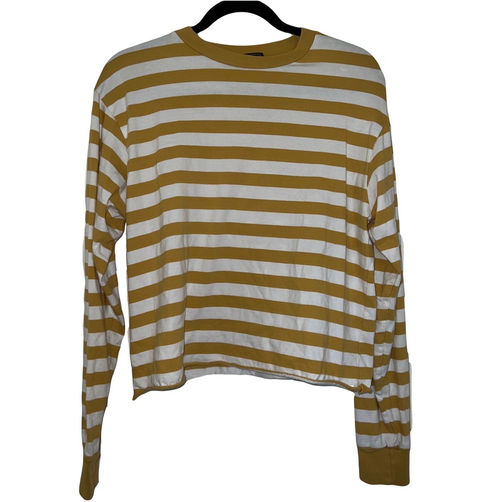 brandy melville oversized yellow striped sweater
